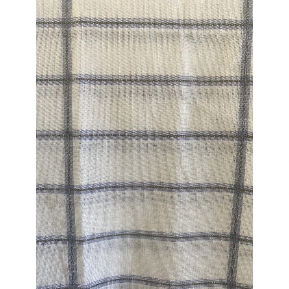 Ikea 2 King pillow case shams NWOT white blue checked windowpane grid pattern
